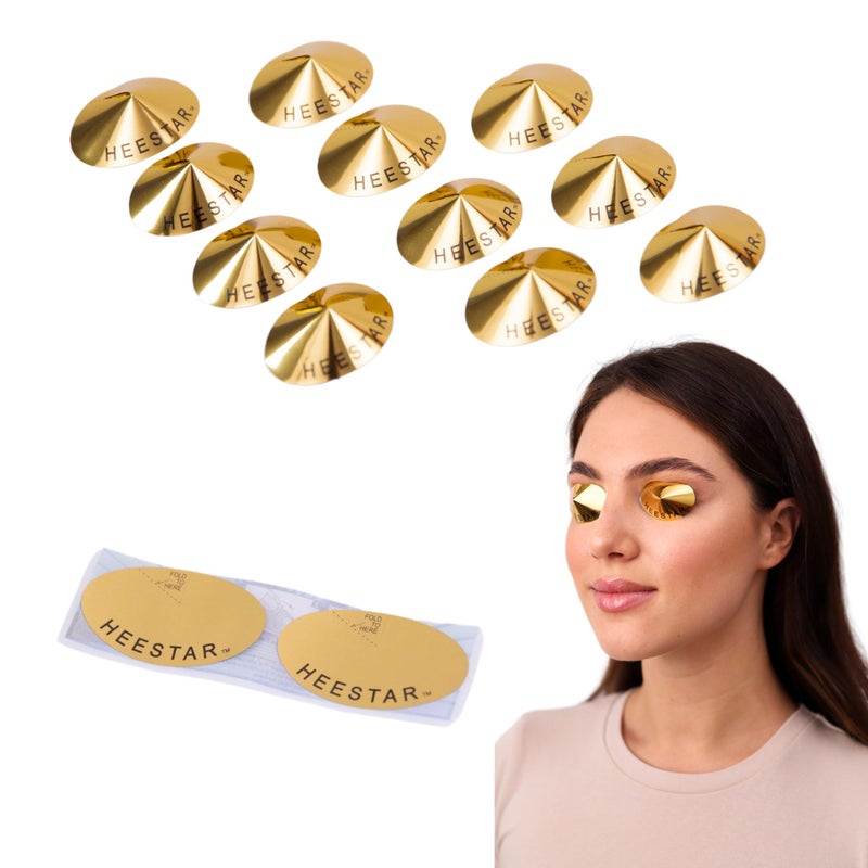 heestar Disposable Eye Protection Cones for Sun Tanningbed(50Pairs, GOLD) - Image 1